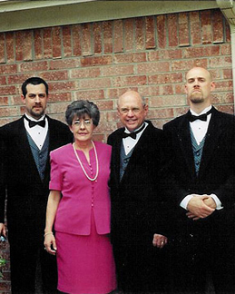 Judy Bergman with Scott, Ray & Rusty